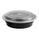 Container 7" Round w/ Lid (C7-21/23 Black)-150/Case