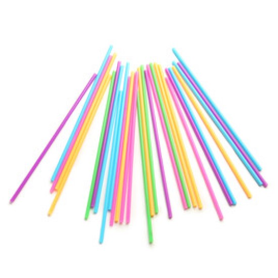 Straw 9'' Clear Wrapped-200pcsx10bags/Case