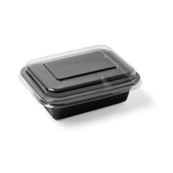 Mic. Container/Square oval/86-30/30oz (Black)-150/Case