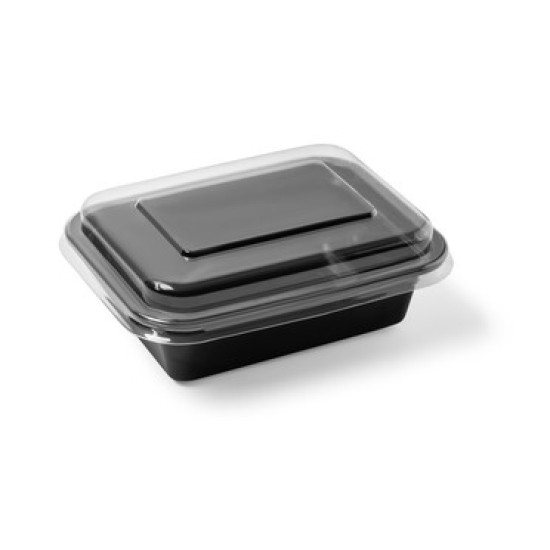 Mic. Container/Square oval/86-30/30oz (Black)-150/Case