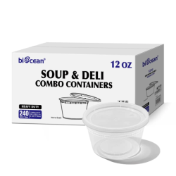 CLEAR DELI CONTAINER 12 OZ COMBO 240 SETS