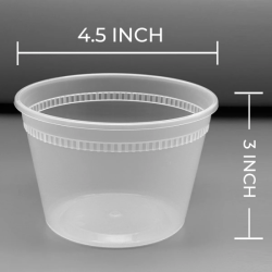 CLEAR DELI CONTAINER 16 OZ COMBO 240 SETS
