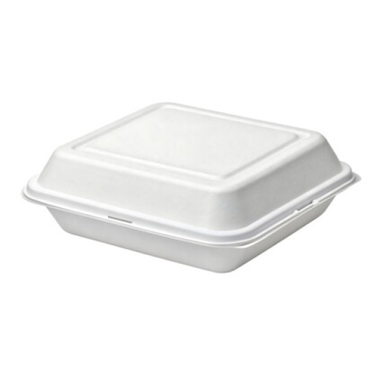 206 White Foam Container (L) (Ecopax)-200/Case