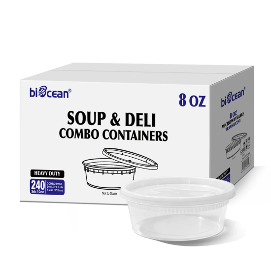 CLEAR DELI CONTAINER 8oz COMBO 240SETS
