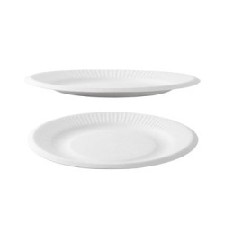 9" Foam Plate White 80900 (Genpak)-500/Case