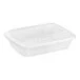 Square Oval Container w/Lid 9625-W-25oz-150/Case