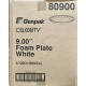 9" Foam Plate White 80900 (Genpak)-500/Case