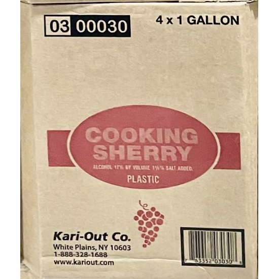 Cooking Sherry Wine (K) - 4x1GL/Case