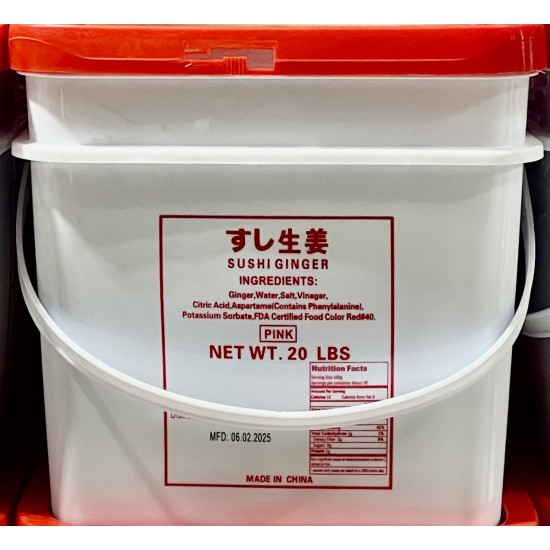Sushi Ginger (Pink) - 20LB/Bucket