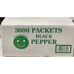 Black Pepper Packets - 3000 Packets/Case