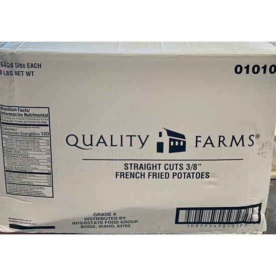 French Fries 3/8" (Quality Farm)-30LB/Case
