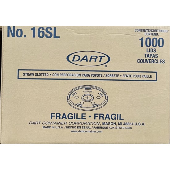 16SL Dart Cup Lid (For 12,16,24oz Cup)-1000/Case
