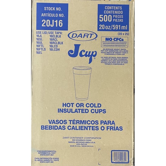 20oz Dart Cup (20J16)-500/Case