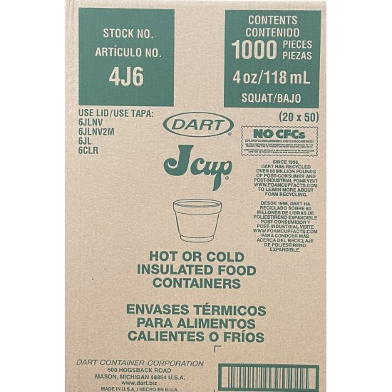4oz Dart Soup Cup (4J6) -1000/Case