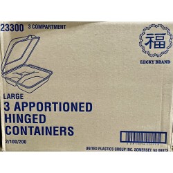 23300 3-Comp. Container (Large)-200/Case