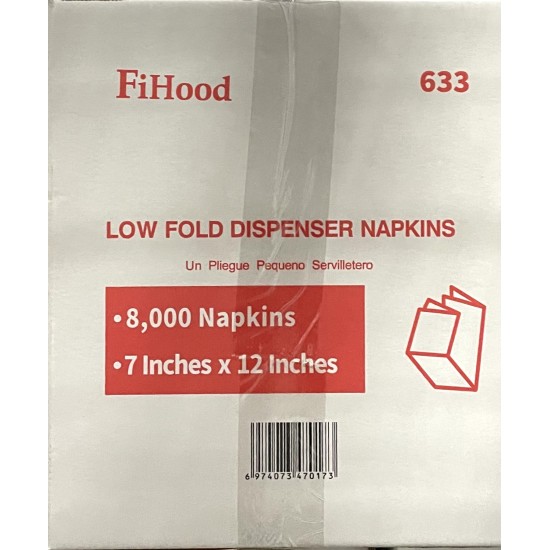 Low Fold Napkins (633 N1100) - 8,000/Case