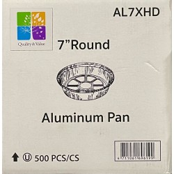 7" Round Aluminum Pan (Q&V)-500 pcs/Case