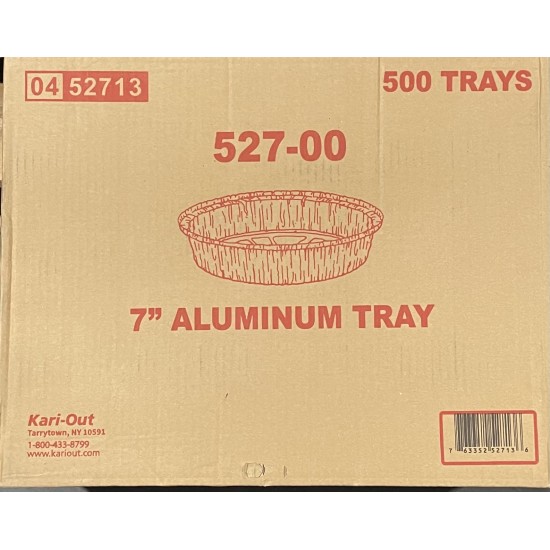 7" Round Aluminum Tray-527 (K)-500/Case
