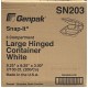 SN203-9.25x9.25 3-Comp. Container (Genpak)-200/Case