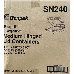 SN240 1-Comp. Foam Container (Genpak)-200/Case