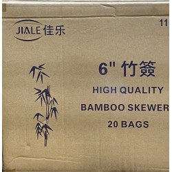 6" Bamboo Skewer - 10Bags/Case