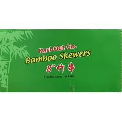 8" Bamboo Skewers - 10 bags/Case