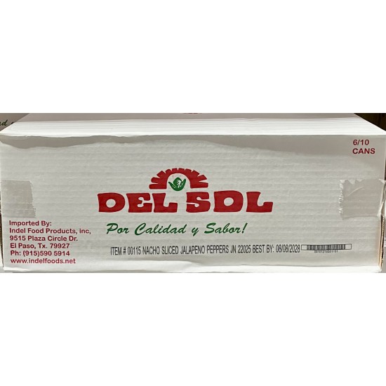 Jalapeno Nacho Sliced (DEL SDL)-6 Cans/Case