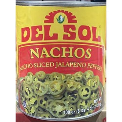 Jalapeno Nacho Sliced (DEL SDL)-6 Cans/Case