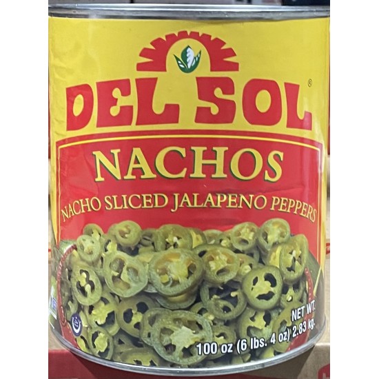 Jalapeno Nacho Sliced (DEL SDL)-6 Cans/Case