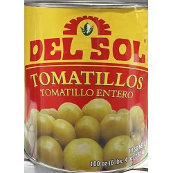 Tomatillos Whole （Del Sol - 6 Cans/Case
