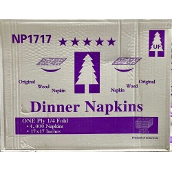 Dinner Napkins (NP1717) / One Ply 1/4-Fold - 4,000/Case 