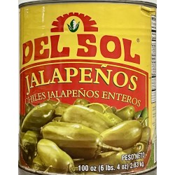 Whole Japapeno Peppers (DEL SDL)-6Cans/Case
