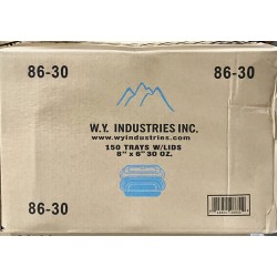 Mic. Container/Square oval/86-30/30oz (Black)-150/Case