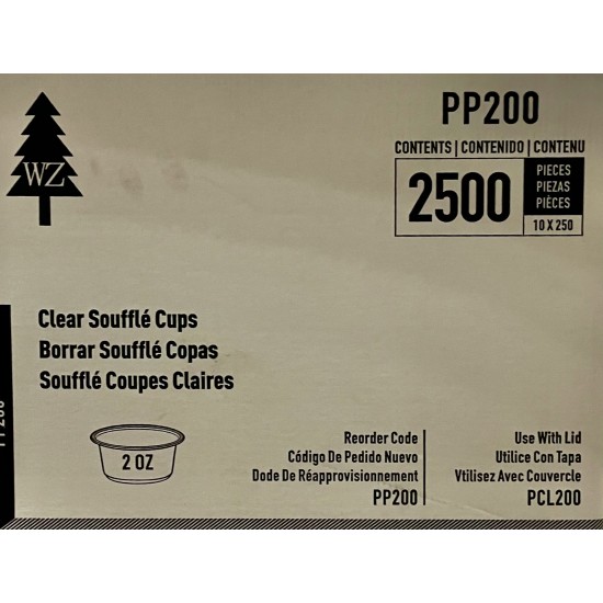 2oz Clear Souffle Cups (Portion) -2500/Case