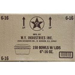 Microwave Container 6-16/16oz (Black)-150/Case