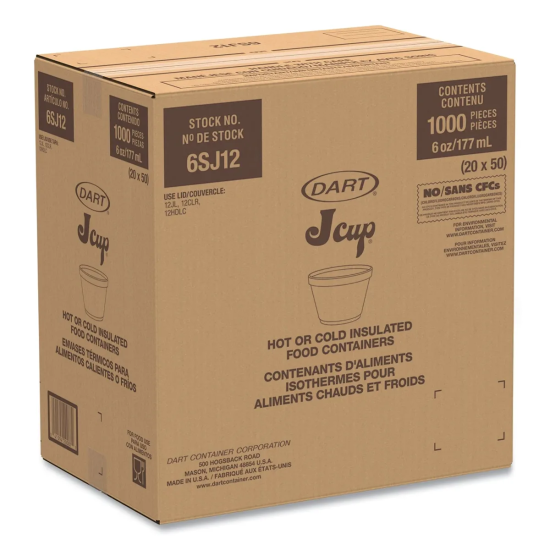 FOAM CONTAINER (6SJ12) 6oz 1000CT