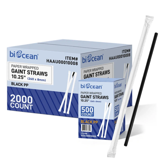 10.25 JUMBO WRAPPED STRAWS 2000CT