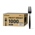 BLACK PLASTIC FORK 1000 CT