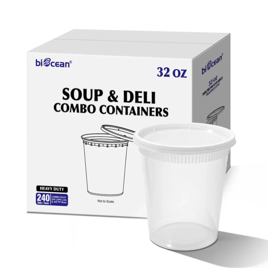 DELI CONTAINER 32 OZ COMBO 240 SETS