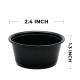 BLACK PORTION CUP 4 OZ (2500CT)