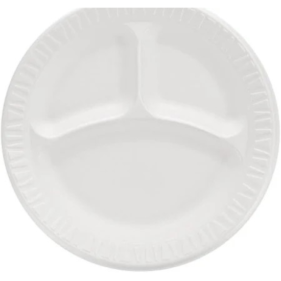 9” 3-Com.  Plate (83900)-500/Case