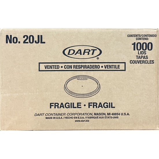 20JL Dart Lid (For 8oz soup Cup)-1000/Case