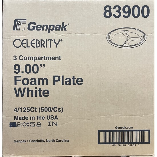 Foam Plate (83900)-500 pcs/Case