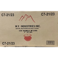 Container 7" Round w/ Lid (C7-21/23 Black)-150/Case