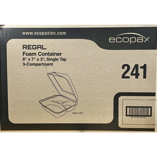241 3-Compartment Container-200/Case