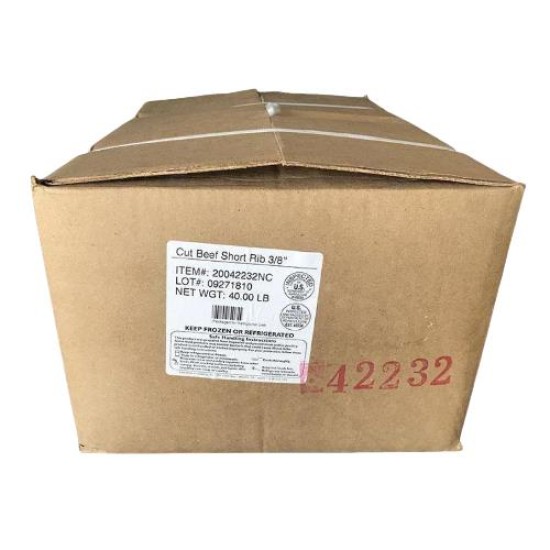 Cut Beef Short Rib 3/8"--40LB/Case