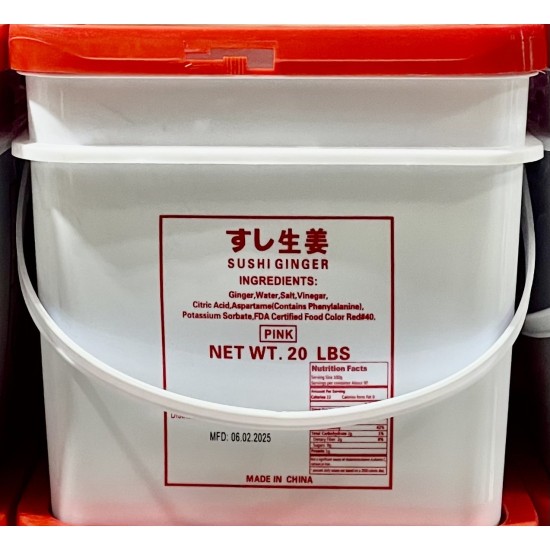 Sushi Ginger (Pink) - 20LB/Bucket